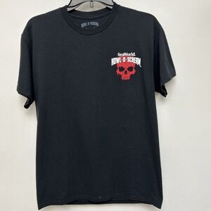 Sea World Howl-O-Scream, Logo, Back Graphics, Halloween Tee Shirt, Black, Medium